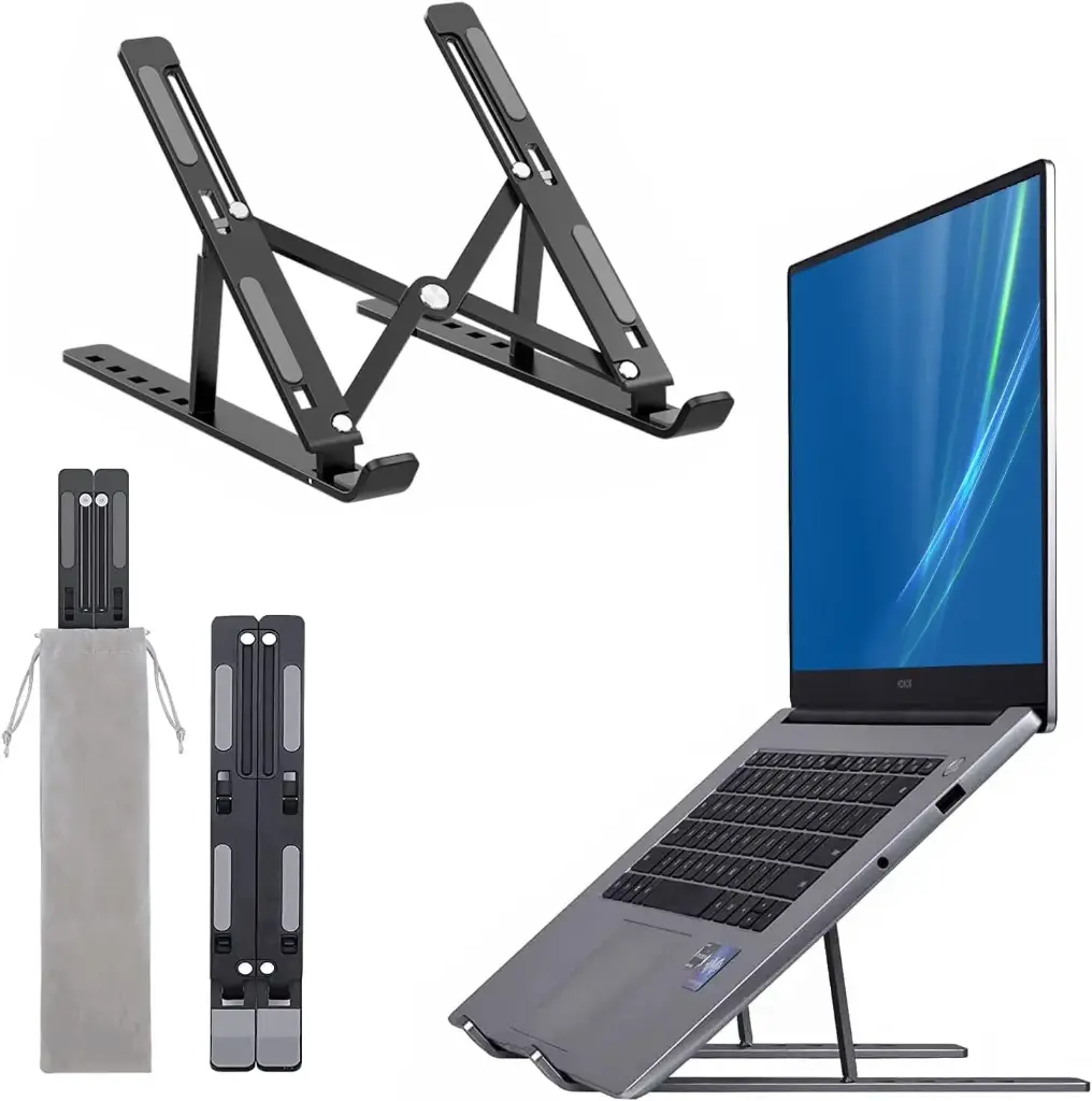 Portable & Foldable Aluminium Laptop Stand BLACK